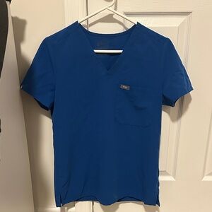 Figs Womens Short Sleeve Technical Collection Scrub Top in Royal Blue